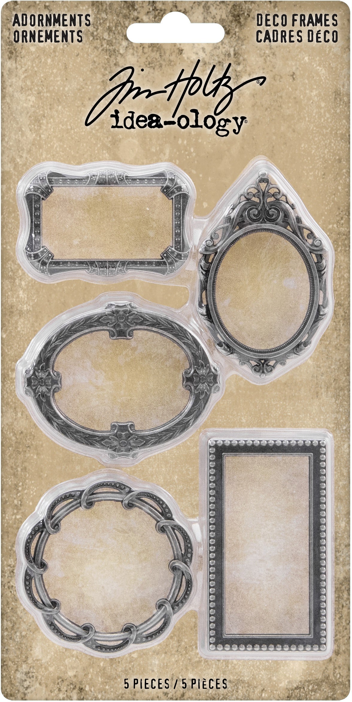 Idea-ology Tim Holtz Metal Deco Frames - 5 Pcs