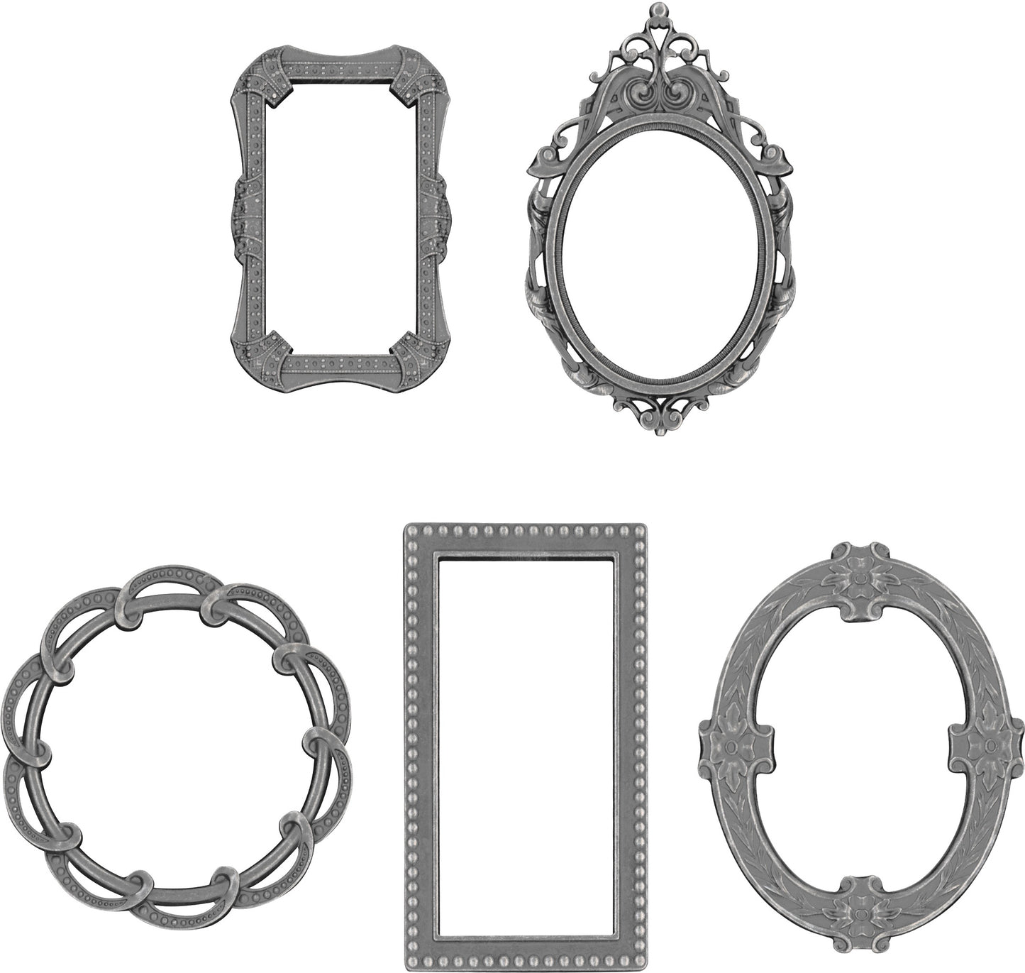 Idea-ology Tim Holtz Metal Deco Frames - 5 Pcs