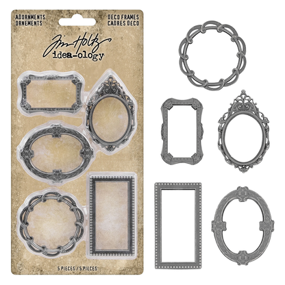 Idea-ology Tim Holtz Metal Deco Frames - 5 Pcs