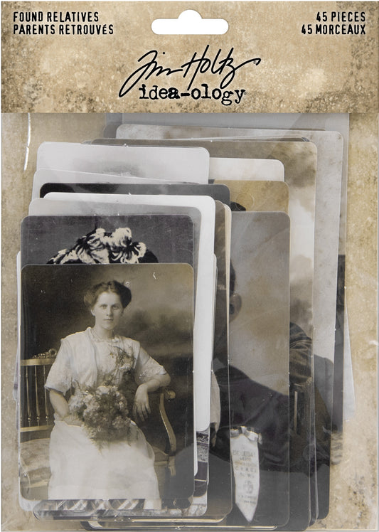 Idea-ology Tim Holtz Found Relative Vintage Portraits - 45 Pcs