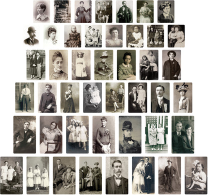 Idea-ology Tim Holtz Found Relative Vintage Portraits - 45 Pcs