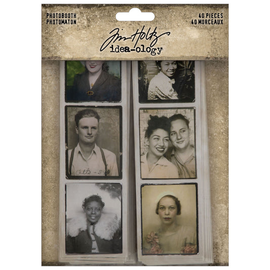 Idea-ology Tim Holtz Photobooth Vintage Photo Strips-40/Pkg