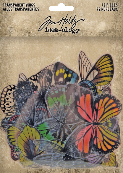 Idea-ology Tim Holtz Transparent Acetate Wings - 72 Pcs