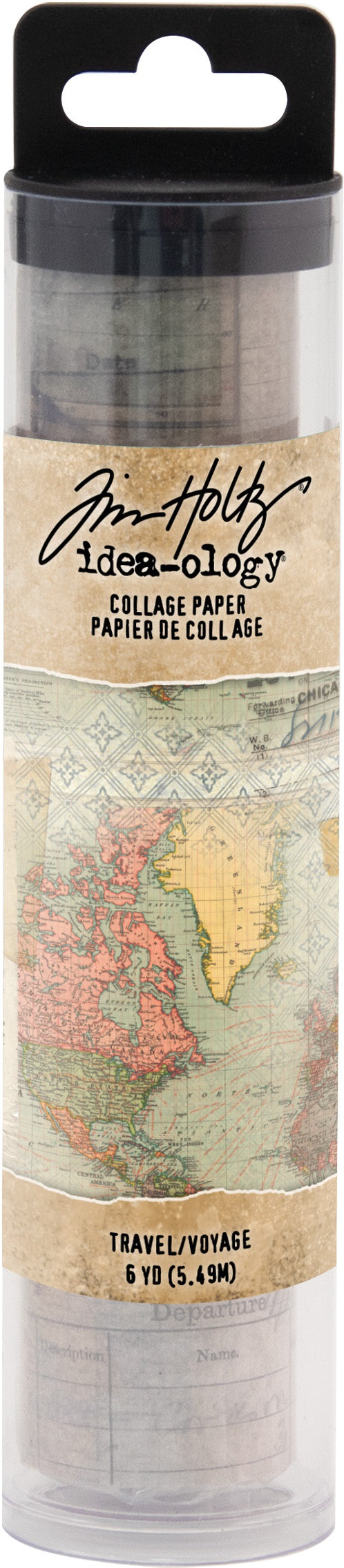 Idea-ology Tim Holtz Collage Paper 6"X6yds - Travel