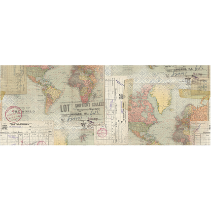 Idea-ology Tim Holtz Collage Paper 6"X6yds - Travel