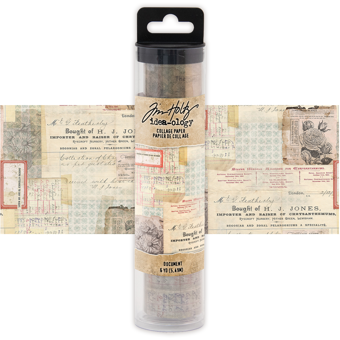 Idea-ology Tim Holtz Collage Paper 6"X6yds - Document