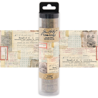 Idea-ology Tim Holtz Collage Paper 6"X6yds - Document
