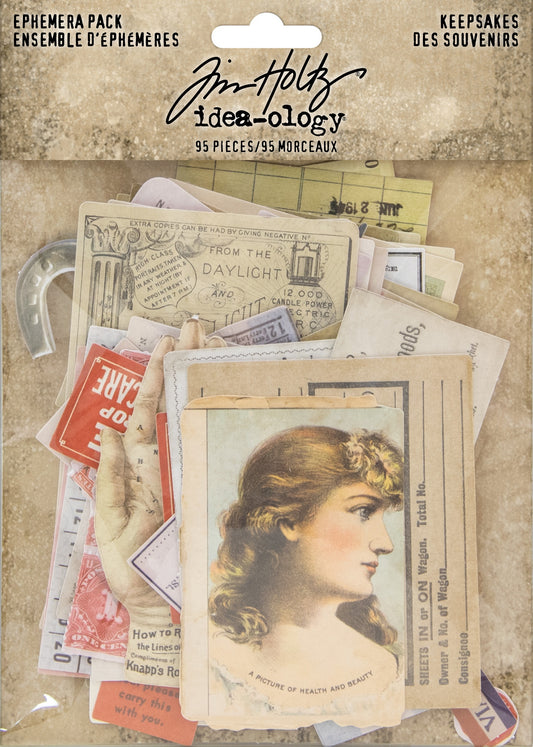 Idea-ology Tim Holtz Ephemera Pack - Keepsakes