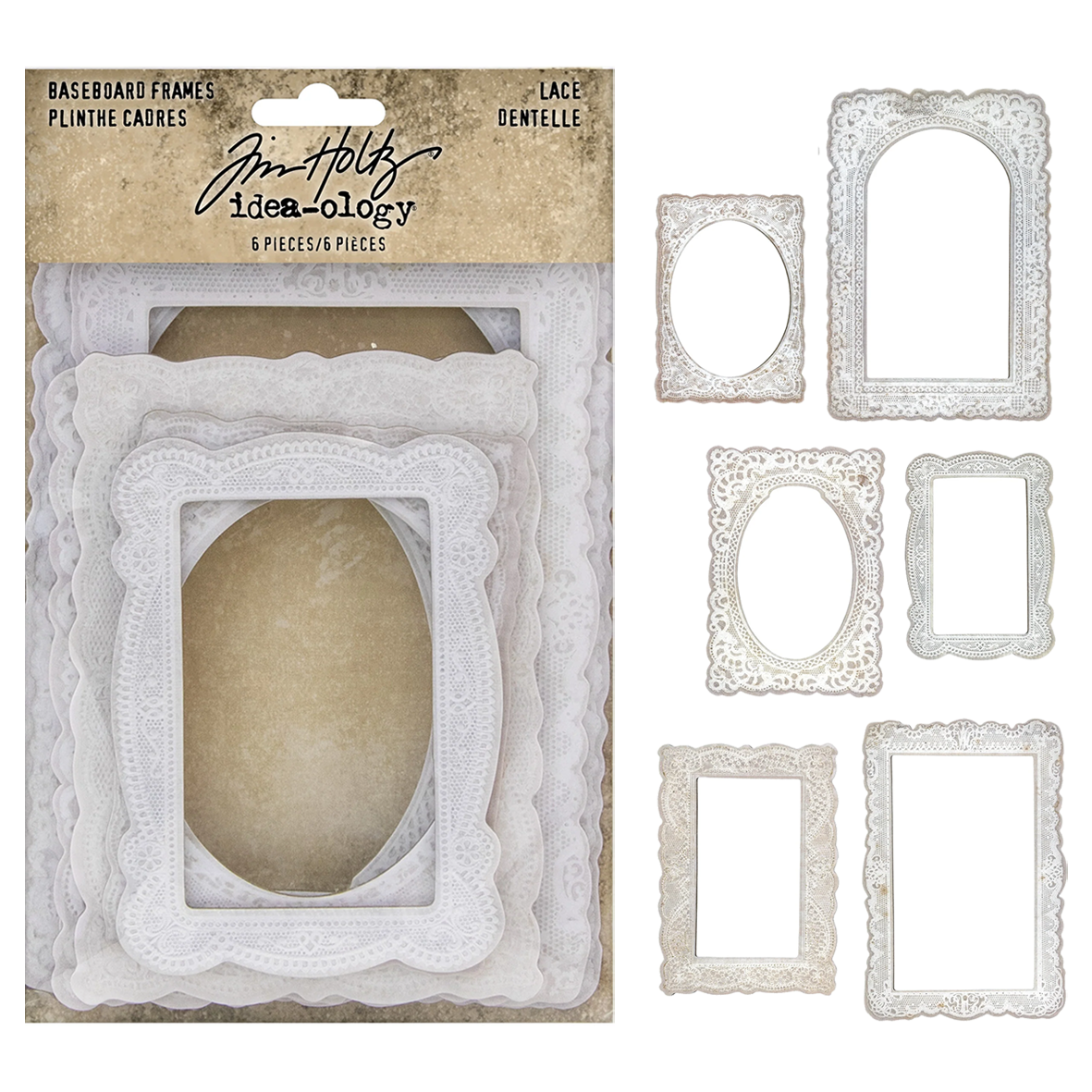 Idea-ology Tim Holtz Baseboard Frames - Lace
