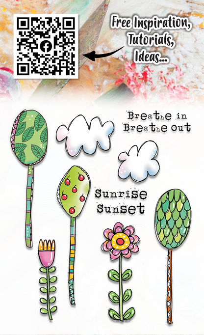 #575 - A6 Clear Stamp Set - Breathe In Breathe Out