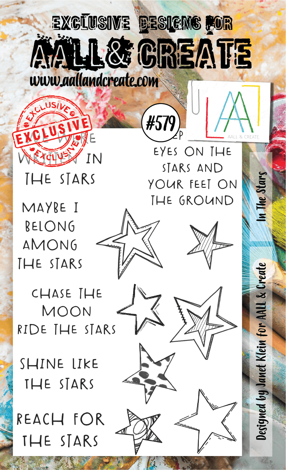 #579 - A6 Clear Stamp Set - In The Stars