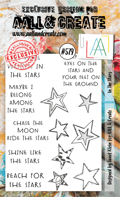 #579 - A6 Clear Stamp Set - In The Stars