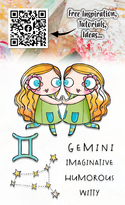 #582 - A6 Clear Stamp Set - Gemini