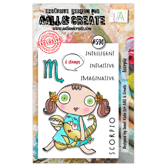 #590 - A7 Clear Stamp Set - Scorpio