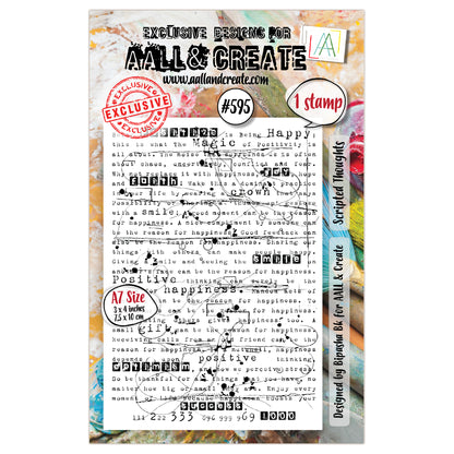 #595 - A7 Clear Stamp Set - Scripted Thoughts