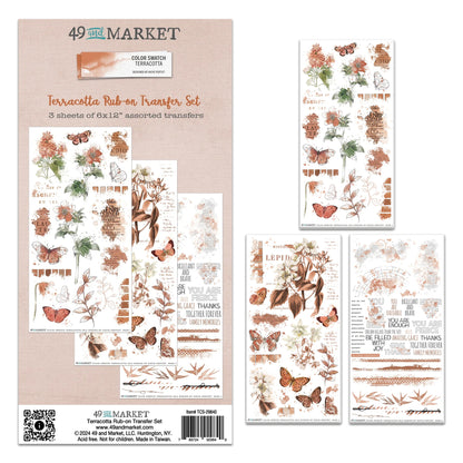 49 And Market Color Swatch: Terracotta Rub-On Transfer Set