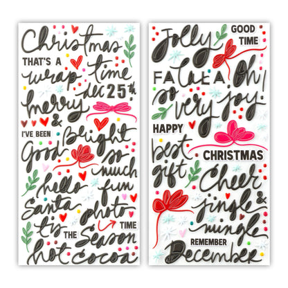 49 And Market Mistletoe And Memories Puffy Stickers