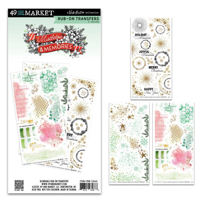 49 And Market Mistletoe And Memories Rub-On Transfer Set - Blendable