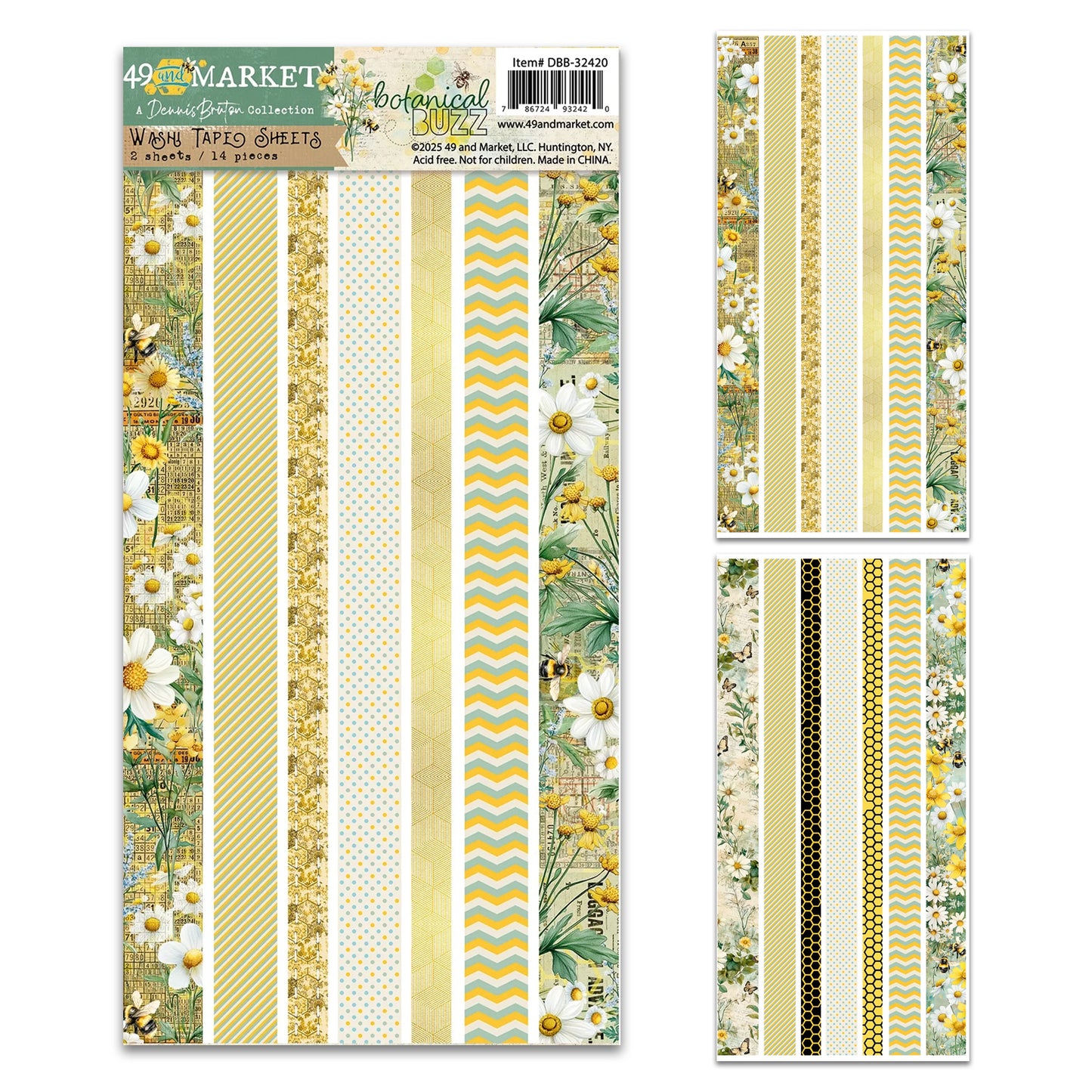 49 And Market Botanical Buzz Washi Tape Sheets