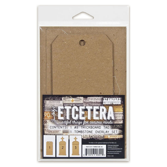 Stampers Anonymous Tim Holtz Etcetera #8 Tag - Tombstone #8