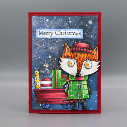 #607 - A7 Clear Stamp Set - Holiday Fox