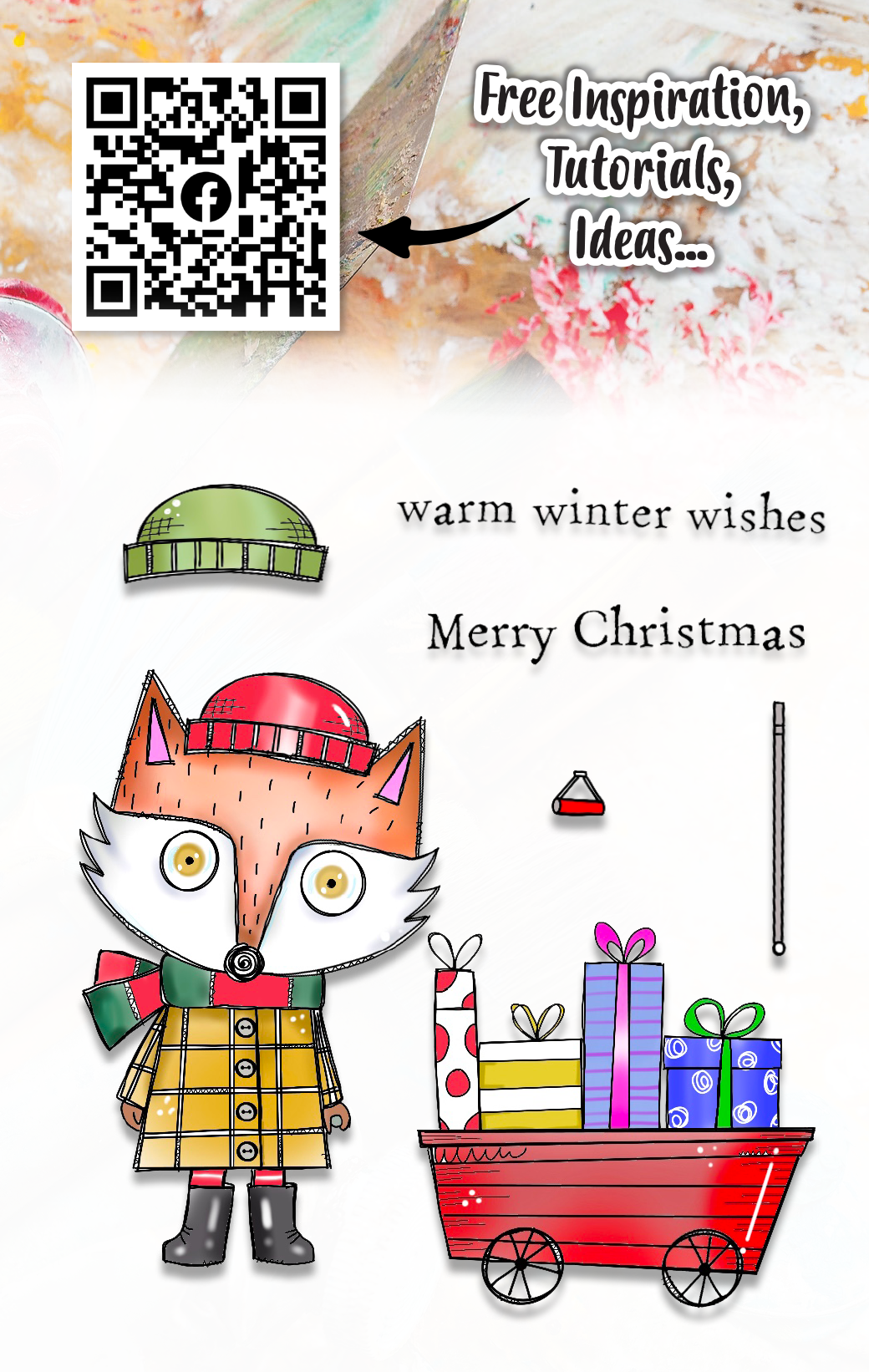 #607 - A7 Clear Stamp Set - Holiday Fox