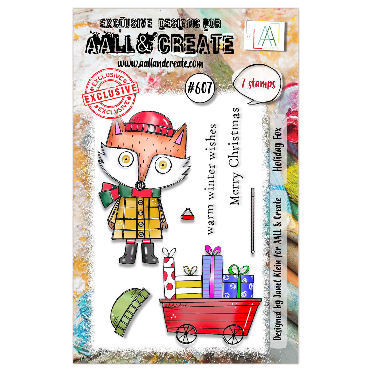 #607 - A7 Clear Stamp Set - Holiday Fox
