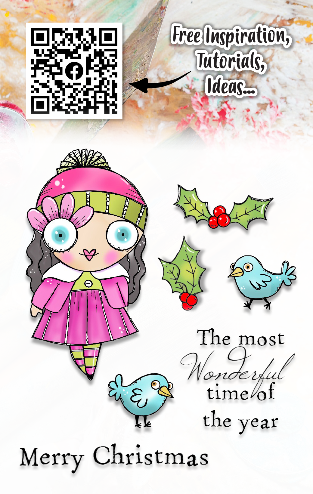 #608 - A7 Clear Stamp Set - Miss Merry