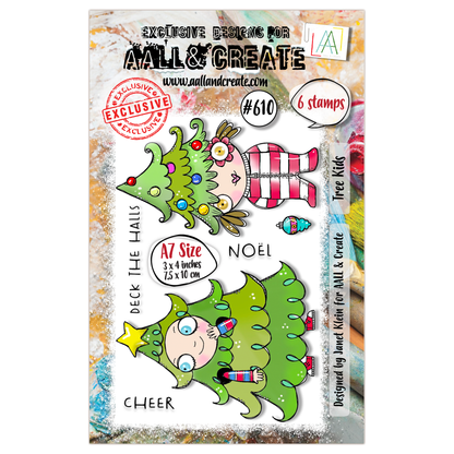 #610 - A7 Clear Stamp Set - Tree Kids