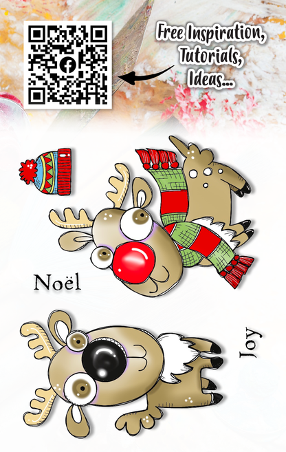 #611 - A7 Clear Stamp Set - Reindeer