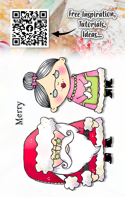 #612 - A7 Clear Stamp Set - Mr & Mrs Claus