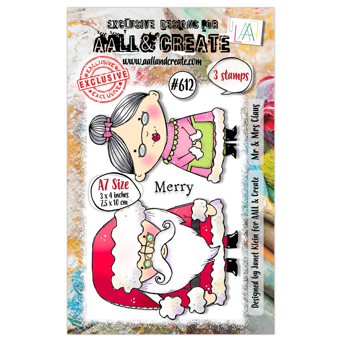 #612 - A7 Clear Stamp Set - Mr & Mrs Claus