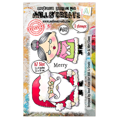 #612 - A7 Clear Stamp Set - Mr & Mrs Claus