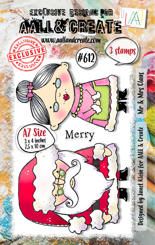 #612 - A7 Clear Stamp Set - Mr & Mrs Claus