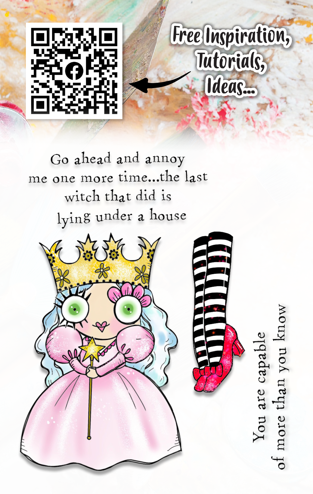 #614 - A7 Clear Stamp Set - Glinda Good Witch