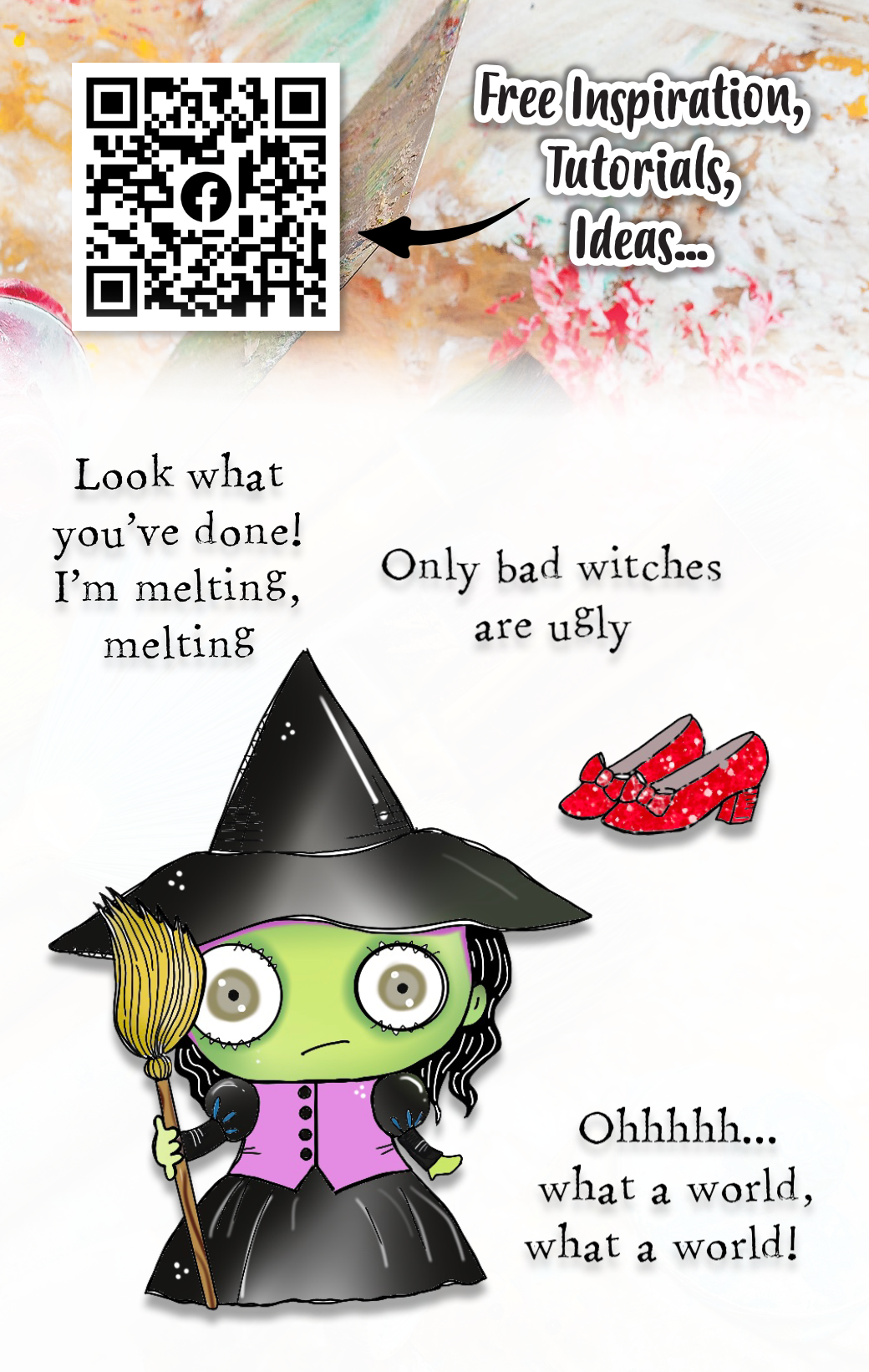 #616 - A7 Clear Stamp Set - Wicked Witch