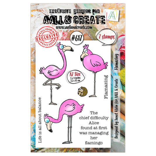 #617 - A7 Clear Stamp Set - Flamazing