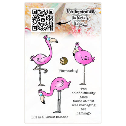#617 - A7 Clear Stamp Set - Flamazing
