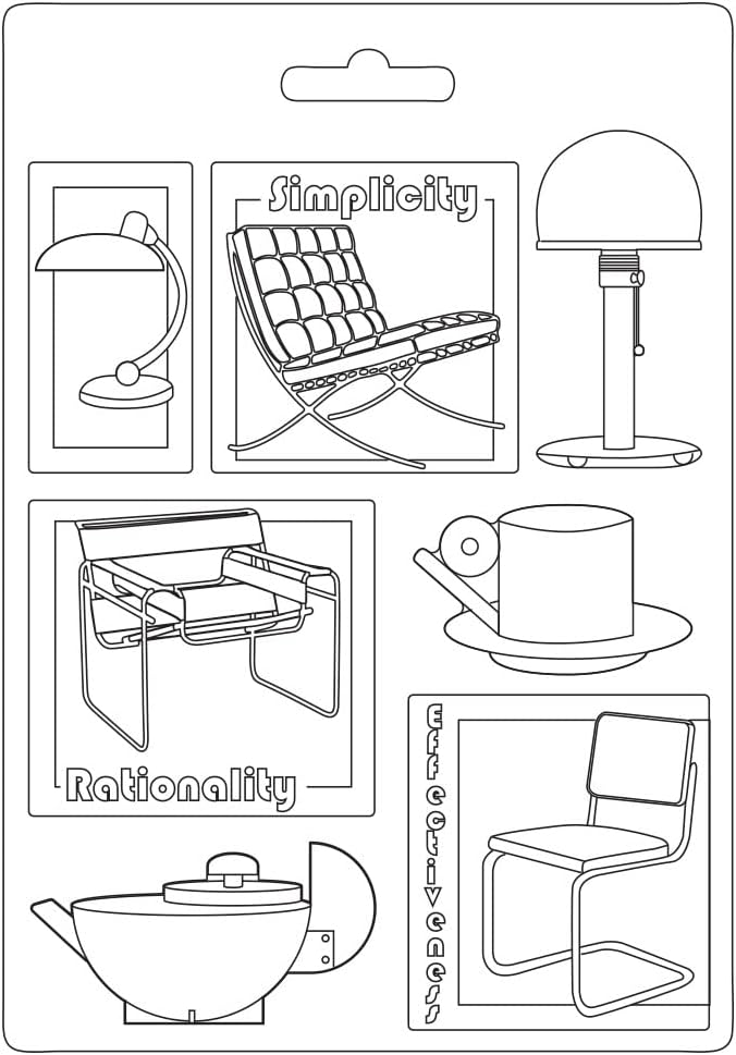 Stamperia Soft Mould A5 Bauhaus Chairs