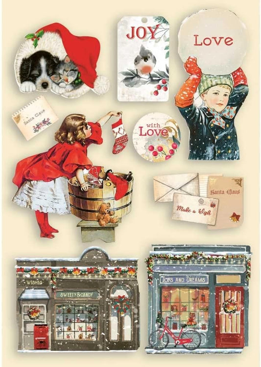 Stamperia Coloured Frame A5 Romantic Christmas