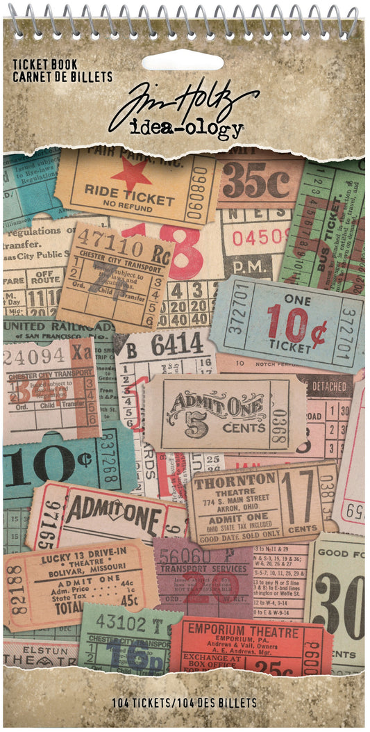 Idea-ology Tim Holtz Ticket Book 104 Pcs -Ticket Book