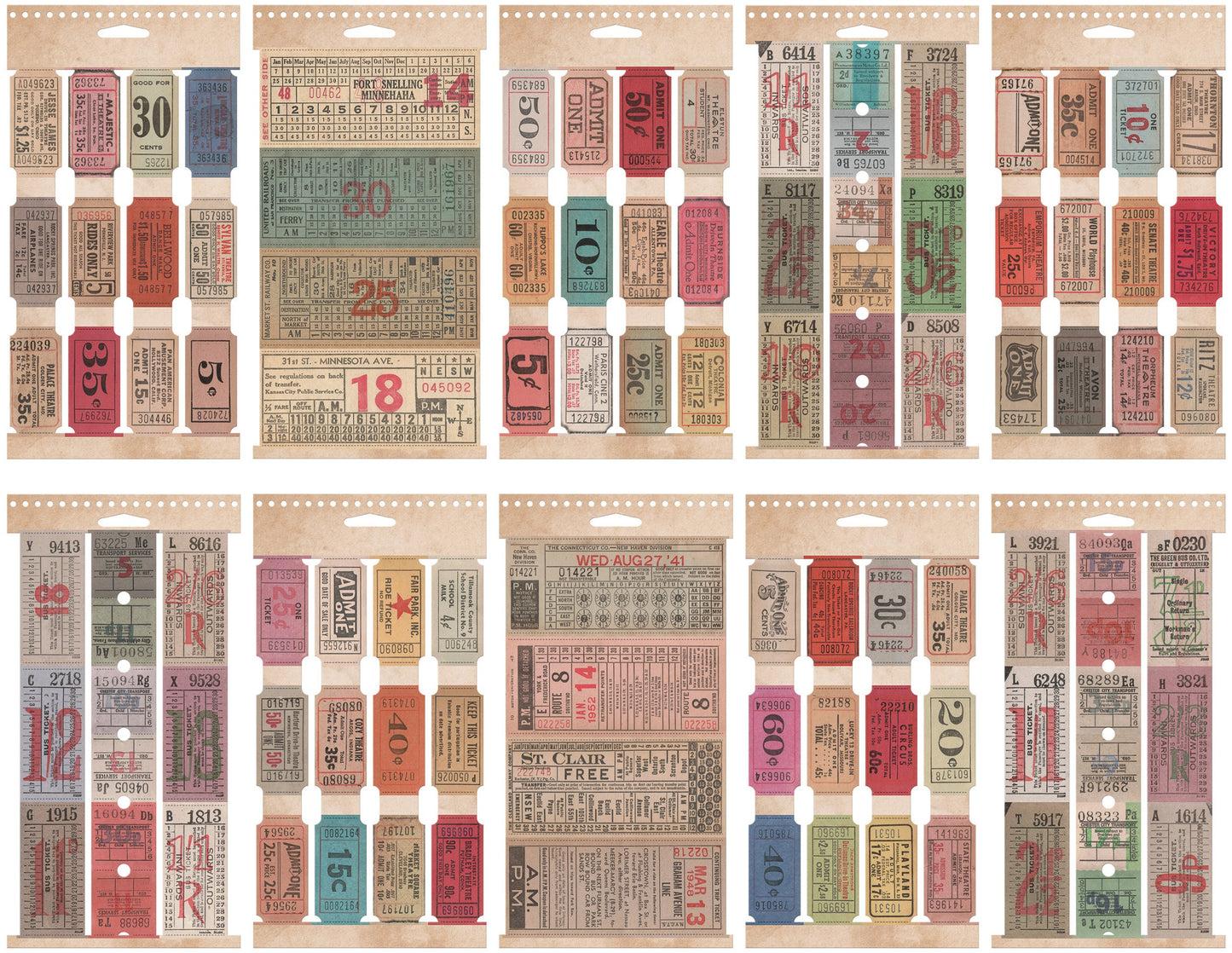 Idea-ology Tim Holtz Ticket Book 104 Pcs -Ticket Book