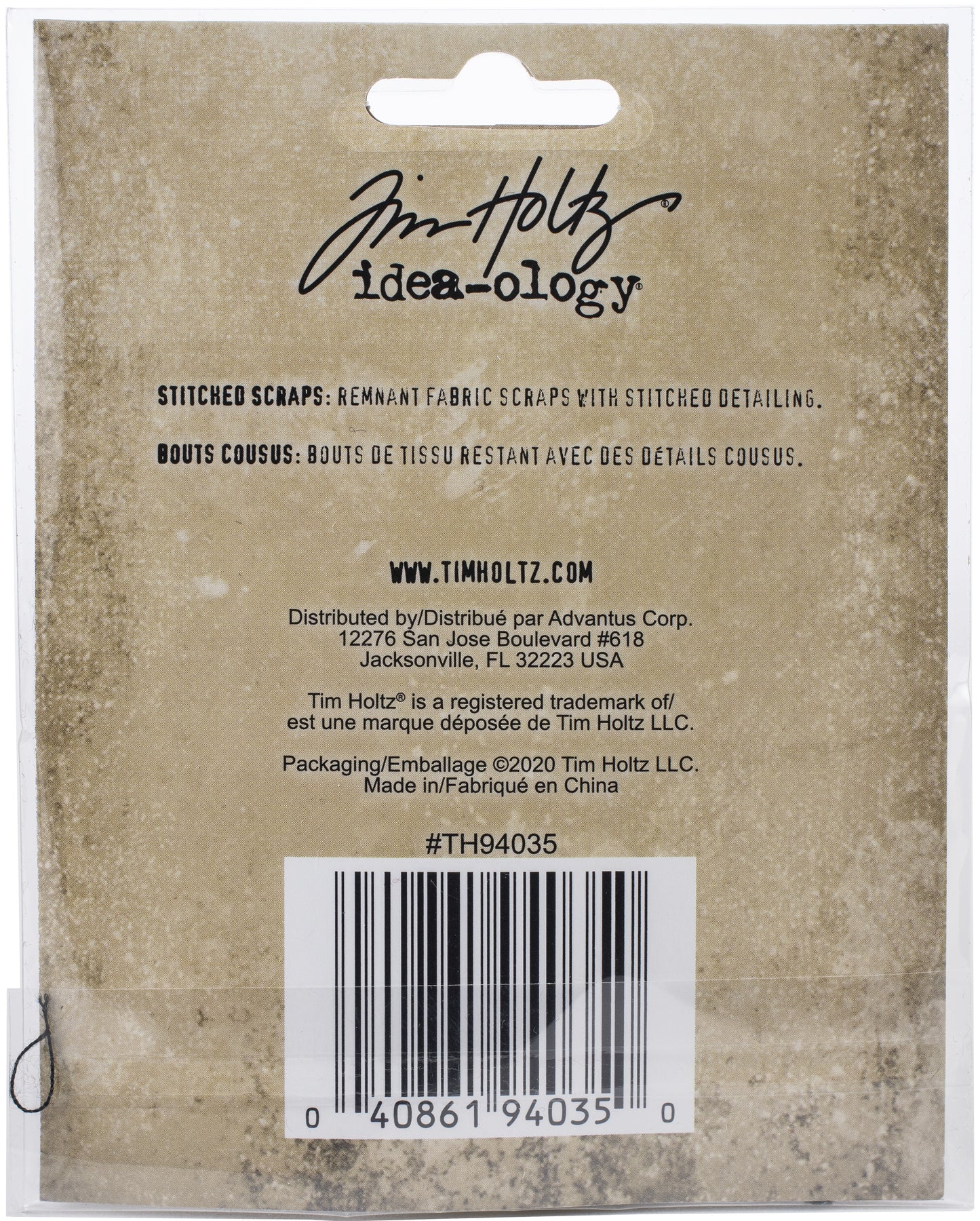 Idea-ology Tim Holtz Stitched Scraps - 14 Pcs