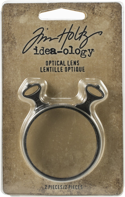 Idea-ology Tim Holtz Metal Adornments 2/Pkg-Optical Lens