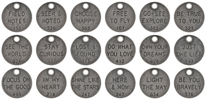 Idea-ology Tim Holtz Metal Adornments 18 Pcs - Thought Tokens