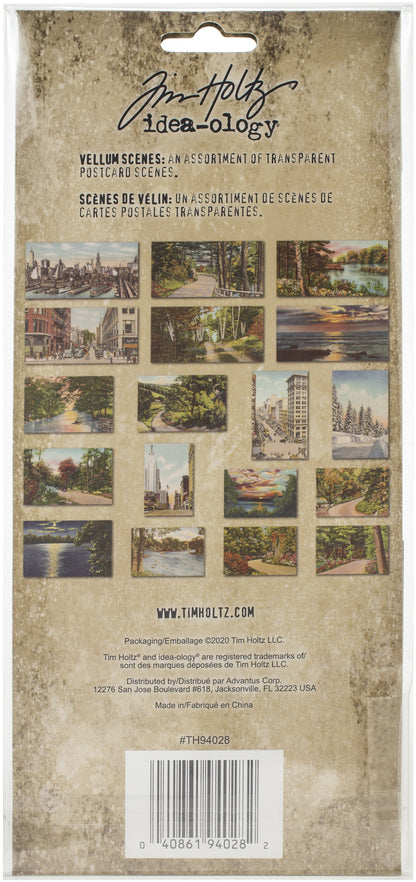Idea-ology Tim Holtz Vellum Scenes-18 Pieces