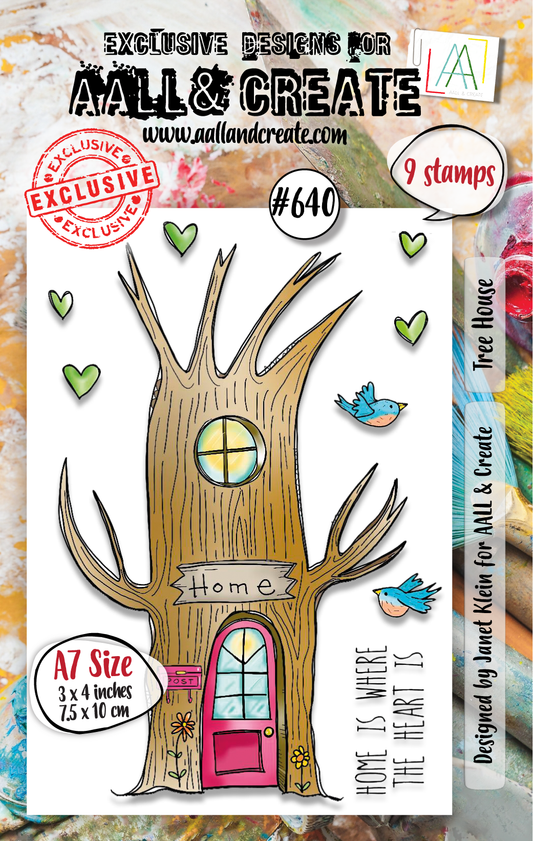 #640 - A7 Clear Stamp Set - Tree House