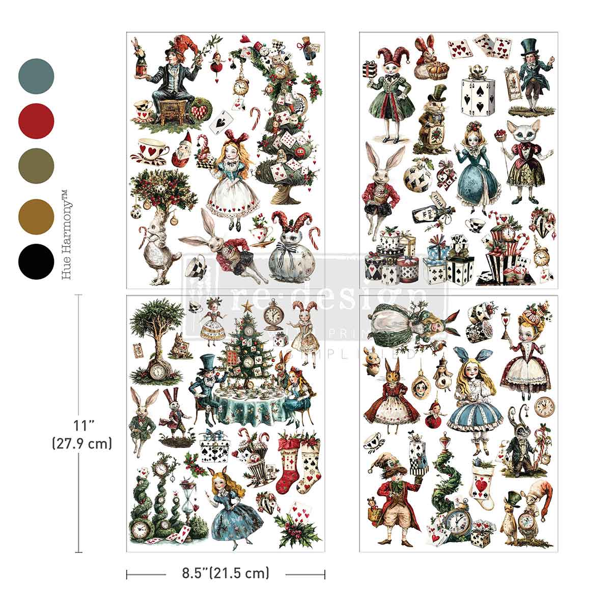 Re-design with Prima Whimsical Holiday Dreams 8,5x11 Inch Middy Transfers (3pcs)