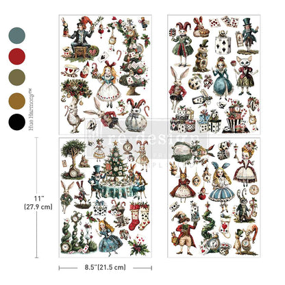 Re-design with Prima Whimsical Holiday Dreams 8,5x11 Inch Middy Transfers (3pcs)