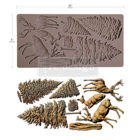 Re-design with Prima Evergreen Christmas Magic 5x10 Inch Decor Moulds